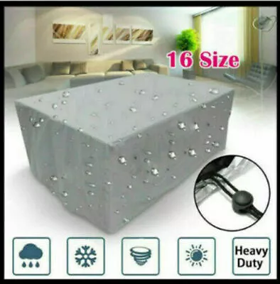 £8.69 • Buy Waterproof Garden Patio Furniture Cover For Rattan Table Cube Outdoor Duty Gray