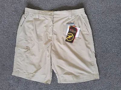 Mountain Warehouse Ladies Anti Mosquito Navigator Shorts UK 12 Quick Dry Safari • £19.50