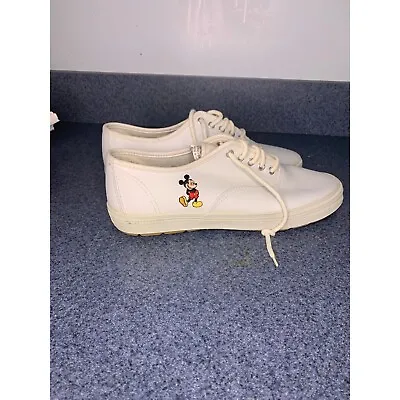 Size 10 Women Shoes Sneakers Disney Mickey Mouse White Vintage • $50