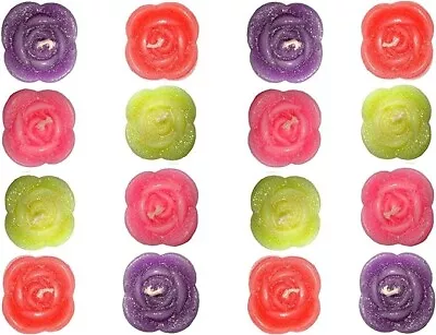 Paraffin Wax Multi Color Smokeless Scented Rose Flower Floating Candles • $24.63