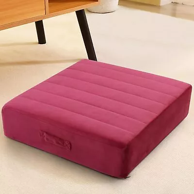 MeMoreCool Square Floor Pillow Seating Large Meditation Cushion Pillow 24  Wine • $42.10
