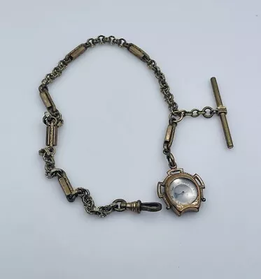 Antique Victorian Gold Filled Compass Fob Watch Chain 12  • $200