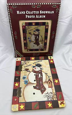 Hand Crafted Snowman Holiday Photo Album Memory Book Holds 160 4 ×6  Pics. • $15.99