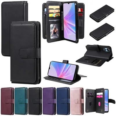 Luxury Wallet Leather Flip Case Cover Stand For Oppo A78 A17 A96 A76 A54 A93 A94 • $26.39