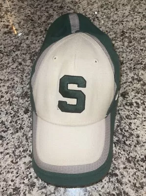 Michigan State Spartans Hat Cap Fitted Mens Green White Nike Team NCAA • $12.74