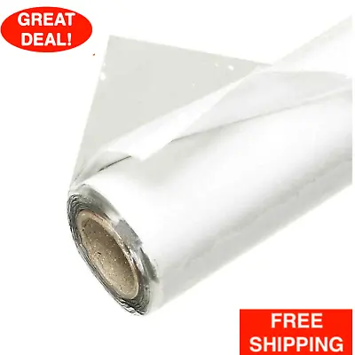 48 In. X 25 Ft. Crystal Clear Plastic Vinyl Sheeting Mil Roll Ft Weatherstrip • $30.99
