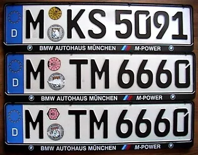 1 German License Plate With BMW Munich Dealerframe   Yesyes • $19.99