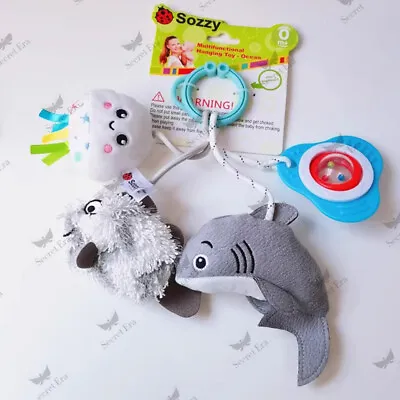 Baby Activity Hanging Toy Pushchair Pram Stroller Bedding Car Seat Shark Toys • £6.79