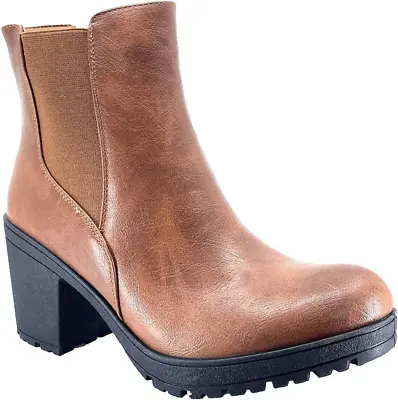 $53.99 • Buy ABSOLEX Women Elastic Gore And Chunky Heel Ankle Boot 