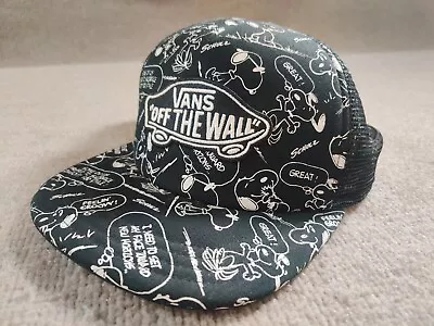 Vans Off The Wall Charlie Brown Snoopy Peanuts Hat Cap Snapback Comic Strip • $14.99