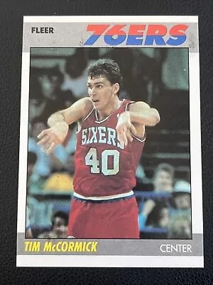 Tim Mccormick 1987 Philadelphia 76ers 87-88 Fleer Basketball #71/132 Pack Fresh • $1.03