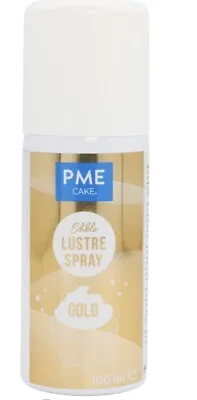 PME Edible Lustre Spray Gold Food Glitter Effect 100ml BB : 10/23 • £5.45
