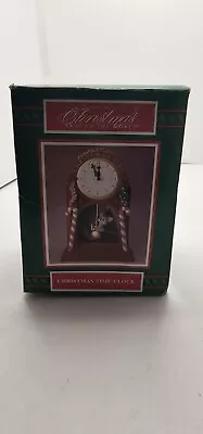 RARE NEW Enesco Style Christmas Time Lighted/Moving Mice Clock-Shaped Music Box • $25