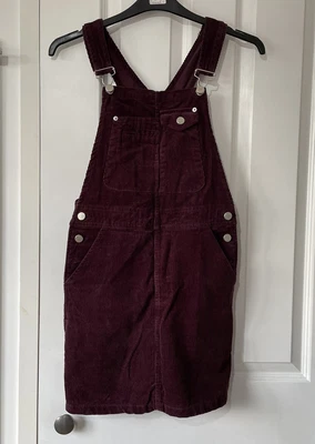 £2.99 • Buy ASOS Burgundy Corduroy Pinafore Dress Size 6 