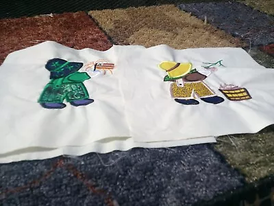 Machine Embroidery Dutch Doll Boys L Quilt Blocks • $15