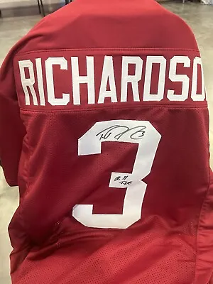 $73 • Buy Trent Richardson Signed Auto UA Game Cut Football Jersey W/2011 SEC POY - Proof