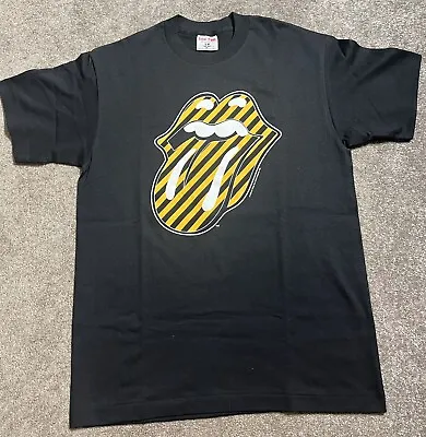 Vintage 1999 The Rolling Stones No Security Tour Shirt Striped Lips Rare Medium • $55.55