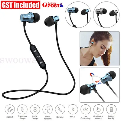 1/2x Sweatproof Wireless Bluetooth Earphones Headphones Sport Gym For Samsung • $4.63