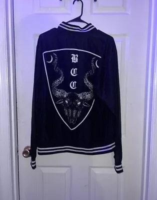 Blackcraft Cult Satin Varsity Jacket Sz L • $13.99