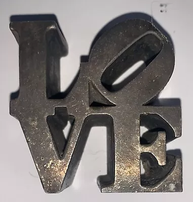 Rare Vintage Robert Indiana Love Sculpture 1960s - 1970s?    Silver Plated? • $50