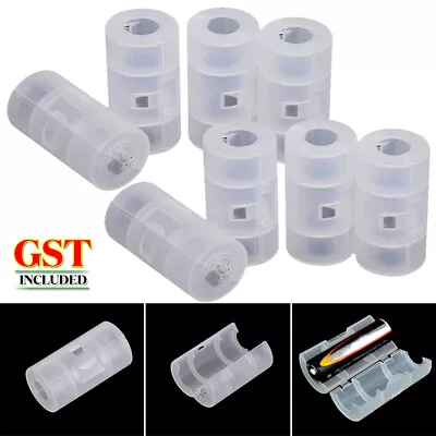 4/8PCS AA To C Adapter Box Size Durable Case Cell Shell Battery Converter Holder • $8.94