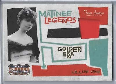 2011 Panini Americana Worn Relic Matinee Legends 8 Lillian Gish 17/49 SSP GPC • $19.99