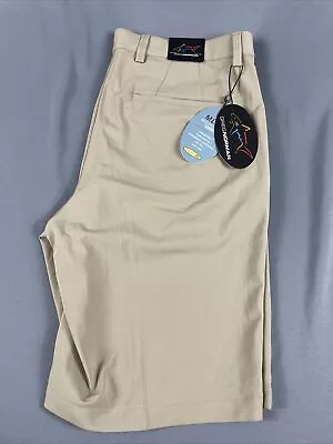 Greg Norman Golf Shorts ML75 Play Dry 32 X 9.5 Khaki NWT MSRP $59 • $25.53