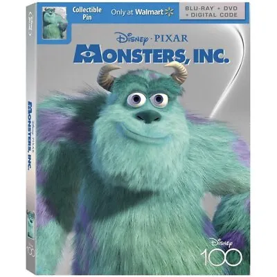 Monsters Inc Disney/Pixar - Disney100 Edition Blu-Ray+ DVD+ Digital + Pin New • $17.48