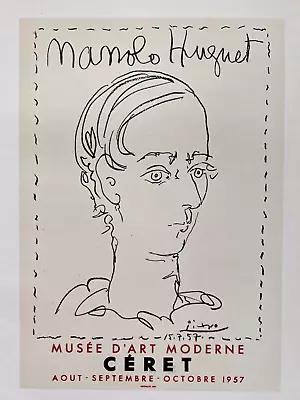 1959 Pablo Picasso Poster   Manola Hugnet   Mourlot Lithograph Plate-Signed • $59