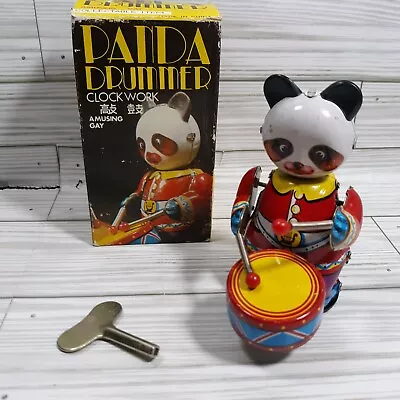 Vintage Toys Panda Drummer With Original Box Works Clock Work • $8