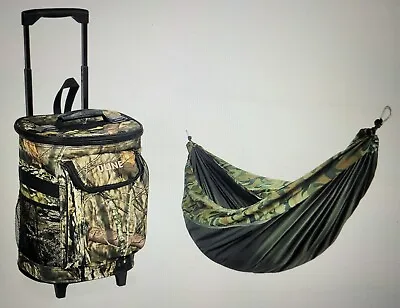 Mossy Oak Camouflage Uline Rolling Cooler With Camo Hammock (NEW) • $49.99
