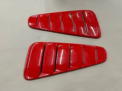 2011-2014 Ford Mustang Quarter Window Scoops Pair  Race Red  - OEM • $104.99