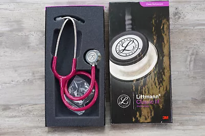 Littmann Classic III Monitoring Stethoscope Raspberry Tube 5648 • $84.99