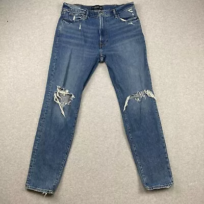 Abercrombie & Fitch Vintage Stretch 90's Slim Jeans Mens 36 X 32 Blue Distressed • $19.95