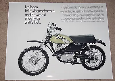 1975 KAWASAKI MC1M VINTAGE MOTORCYCLE POSTER 18x24 9MIL PAPER • $26.95