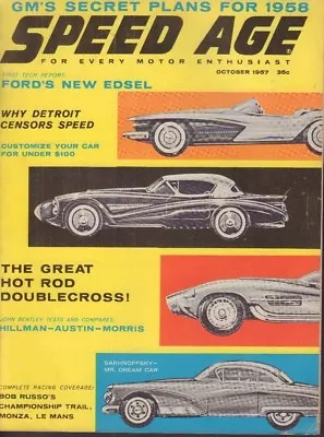 Speed Age Magazine Ford's New Edsel October 1957 022718nonr • $9.74