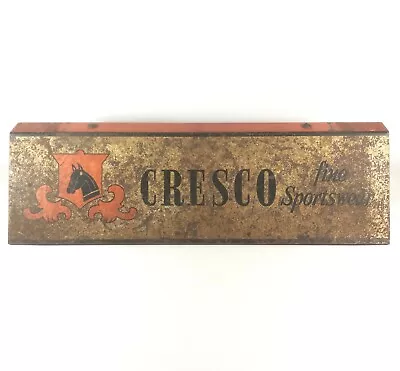 Vintage Advertising Cresco Fine Sportswear Display Advertising Sign Metal • $49.99