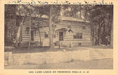 Highland Lodge Fort Detrick MD Maryland Frederick Pike Log Cabin Vtg Postcard C4 • $85