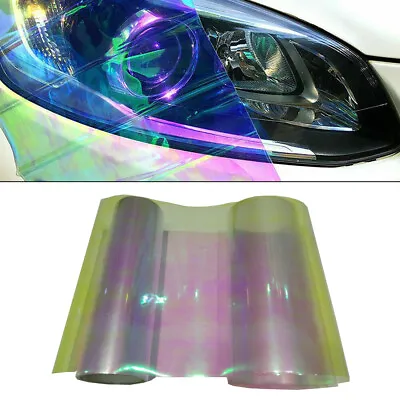 Chameleon Clear Car Headlight Tint Film Tail Fog Light Vinyl Wrap Accessories • $10.56