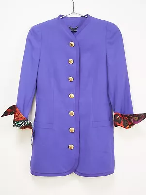 GIANNI VERSACE COUTURE 1991 Lavendar Collarless Jacket • $125