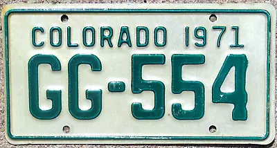 1971 Colorado Motorcycle License Plate Number Tag • $12.99