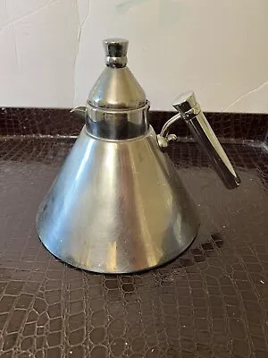 INOX 18/10 Kettle Teapot MCM Modern Kitchen Coffee Stainless Cone Shaped • $39.95