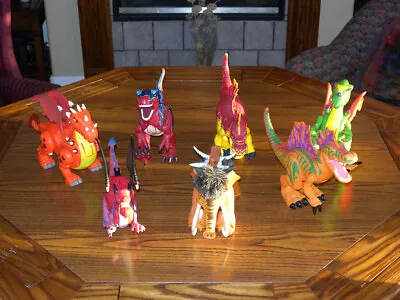 Collection Of 7 Articulating Dinosaur Toys By Mattel With Sound - Circa 2004 • $49.95