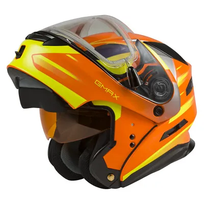 Gmax MD-01S Descendant Neon Orange Modular Snow Helmet W/ Electric Shield • $69.99