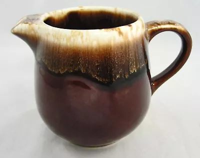 USA Pottery Brown Drip Creamer With Round Handle 3.5  McCoy? • $5.95