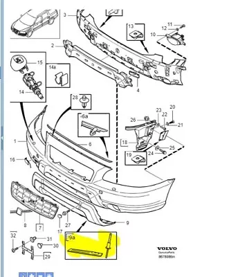 New Genuine Volvo XC70 Bumper Clip For Front Or Rear 30698360 • $39.95