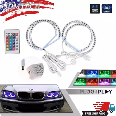 Multi-Color Headlight SMD LED Angel Eyes Halo Rings For BMW E39 E46 3 5 7 Series • $29.99