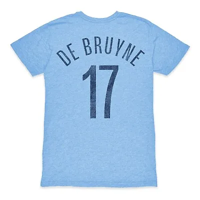 Manchester City KEVIN DE BRUYNE Triblend Slub T-Shirt - Sky Blue - 1863FC • $29.99