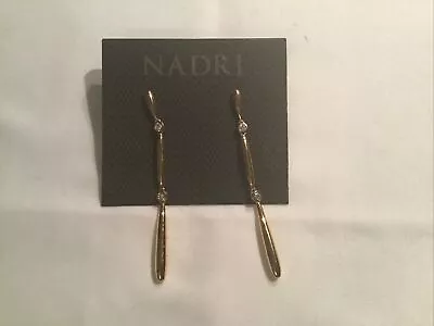 Nadri Set CZ Drop Earring Cubic Zirconia Gold.. • $20