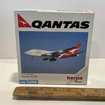 1:500 Herpa Qantas Australian Airlines Boeing 747 SP Jet Scale Toy Model Wings • $75